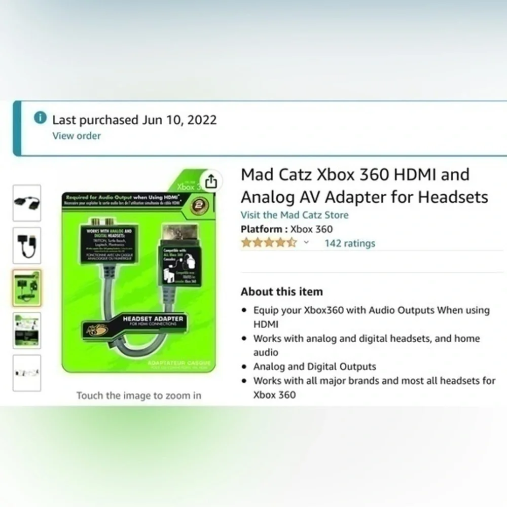 🎁 Mad Catz wireless headphone adapter for XBOX 360